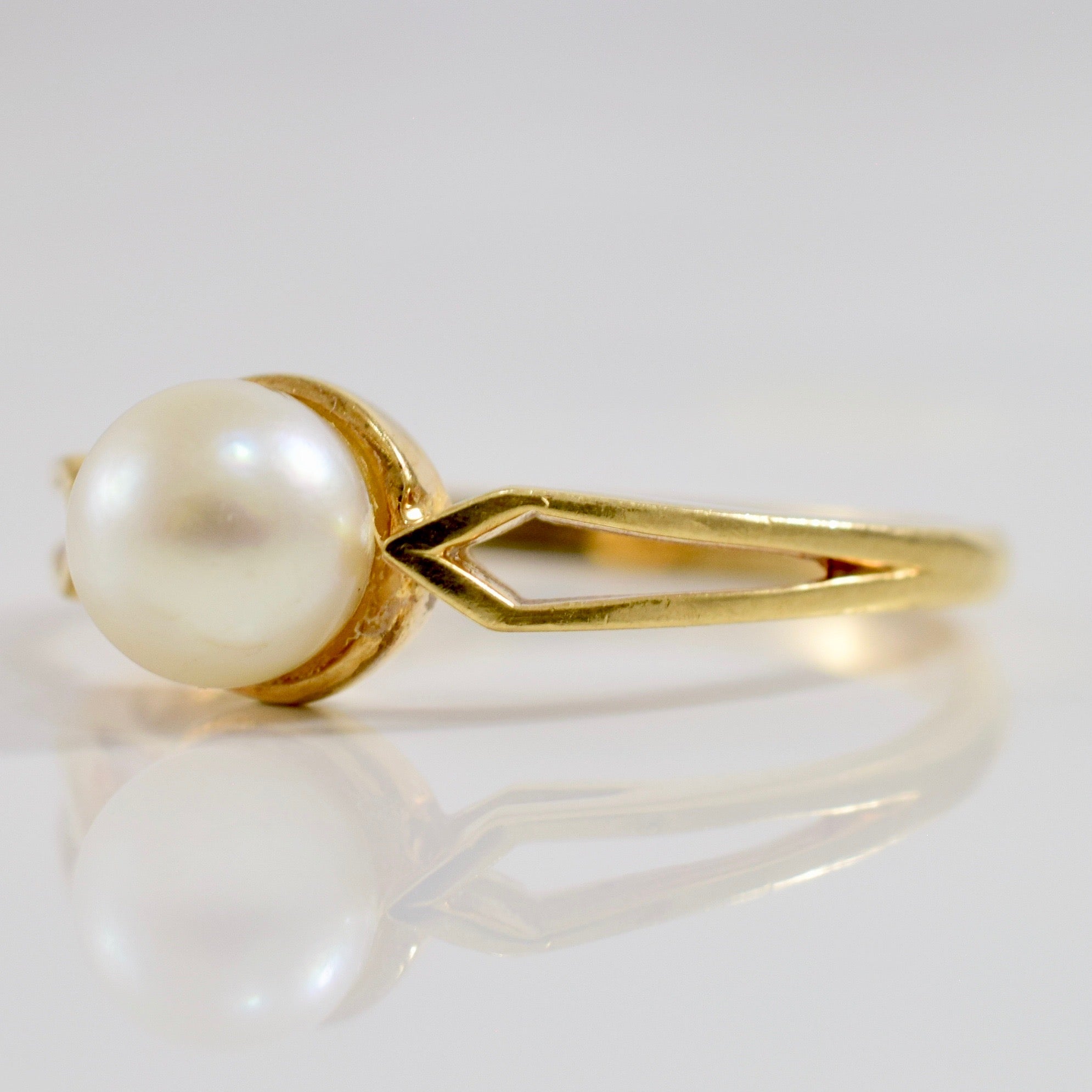 Solitaire Pearl Ring | SZ 6.5 |