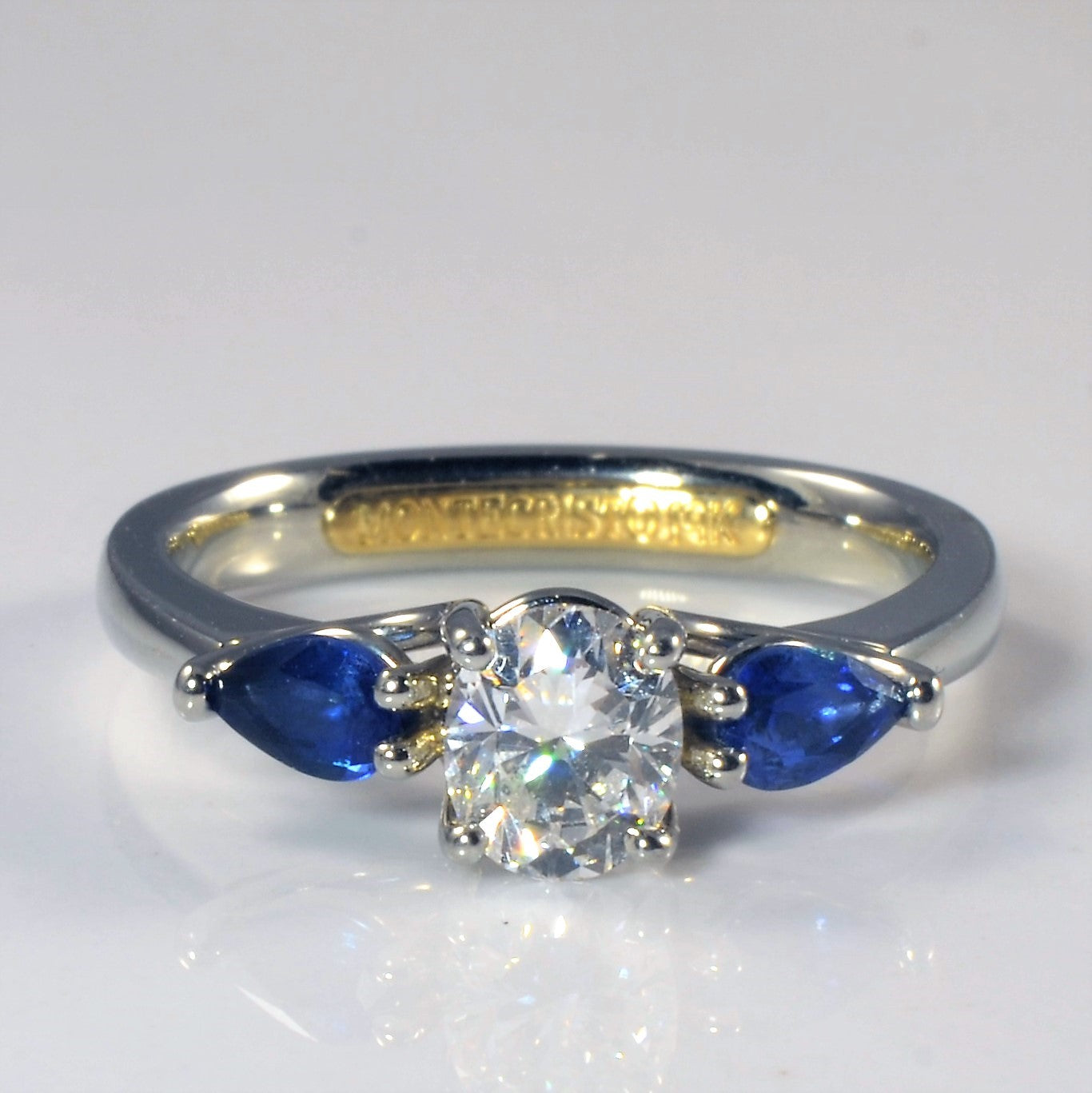 'Montecristo' Oval Diamond & Sapphire Ring | 0.73ct, 0.50ctw | SZ 6 |