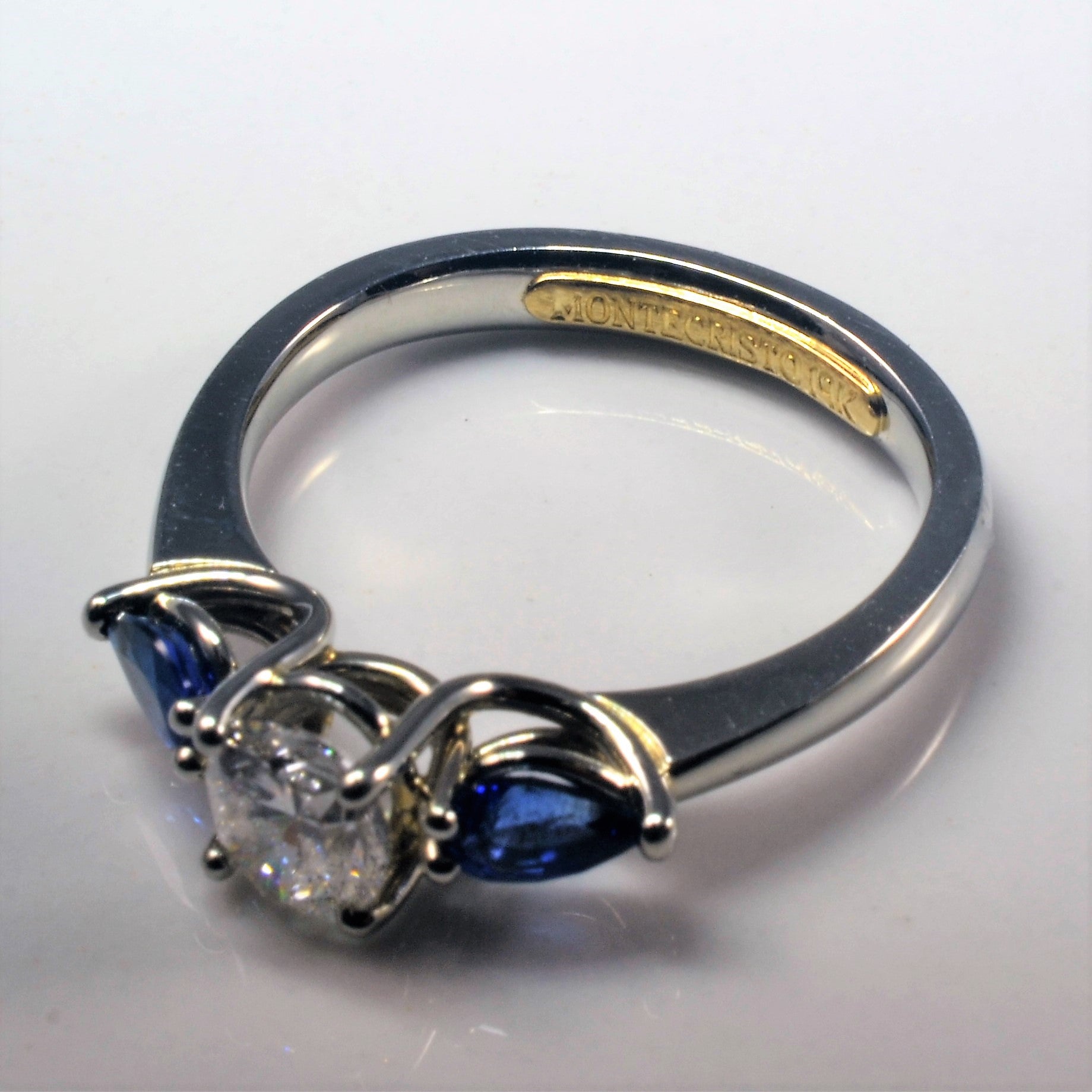 'Montecristo' Oval Diamond & Sapphire Ring | 0.73ct, 0.50ctw | SZ 6 |