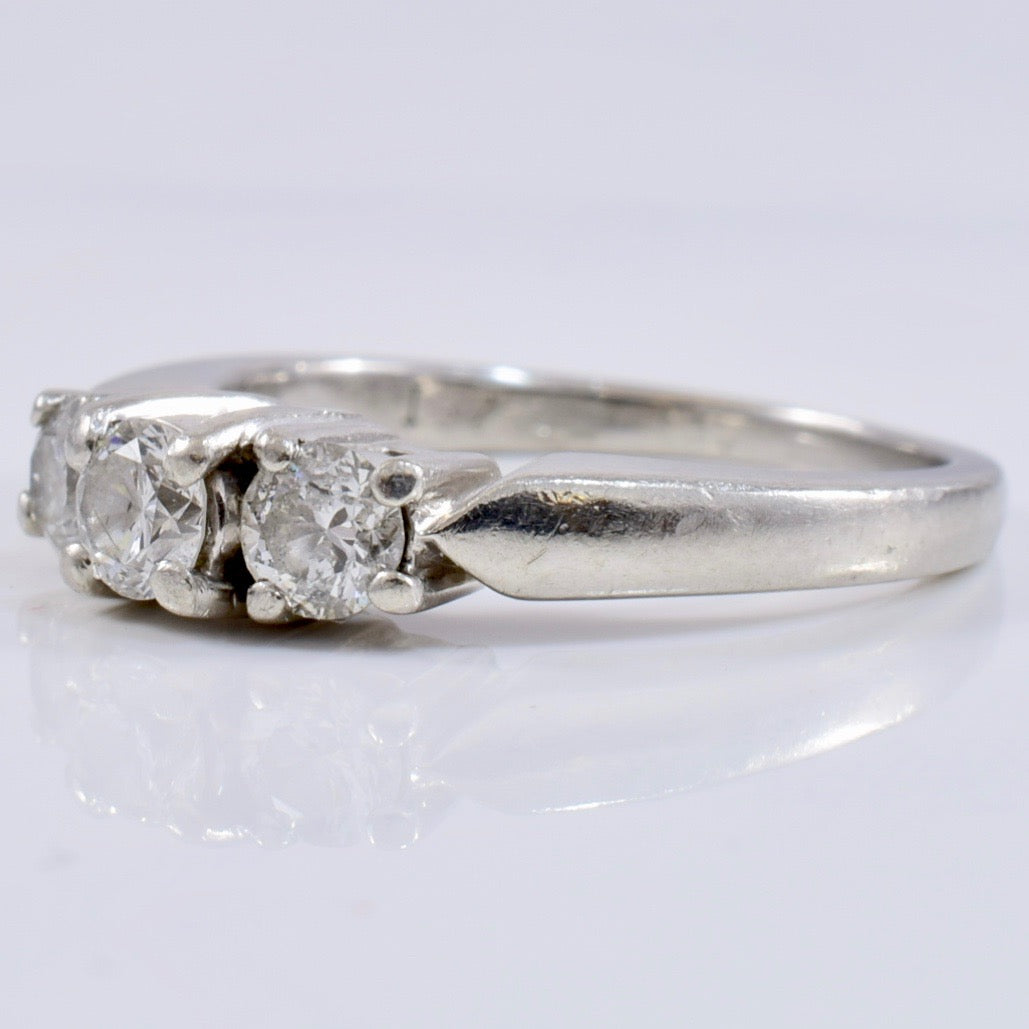 Three Stone Diamond Ring | 0.48 ctw SZ 4 |
