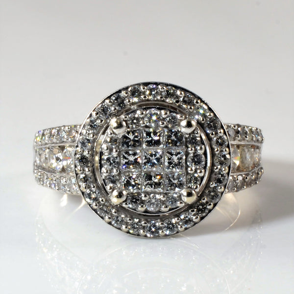 Cluster Diamond Engagement Ring | 1.50ctw | SZ 6.25 |