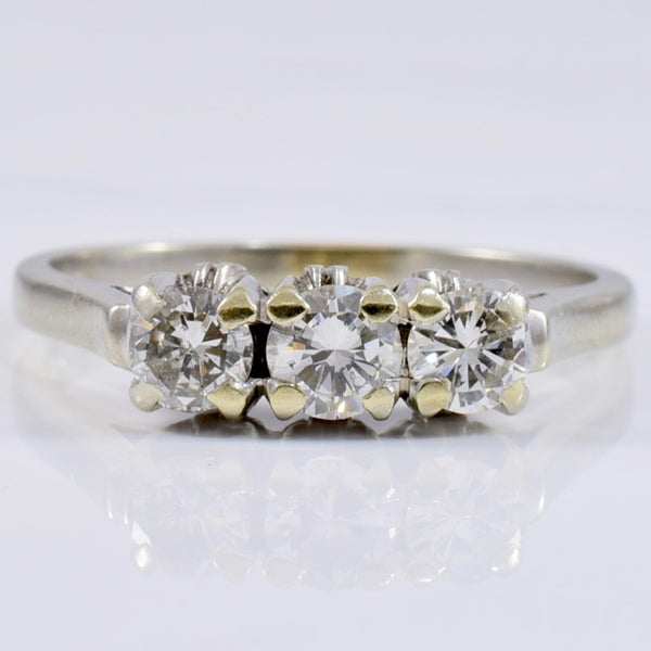 Three Stone Diamond Ring | 0.56 ctw SZ 7.5 |