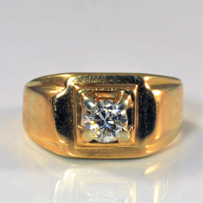 Wide Solitaire Diamond Ring | 0.55ct | SZ 7.5 |