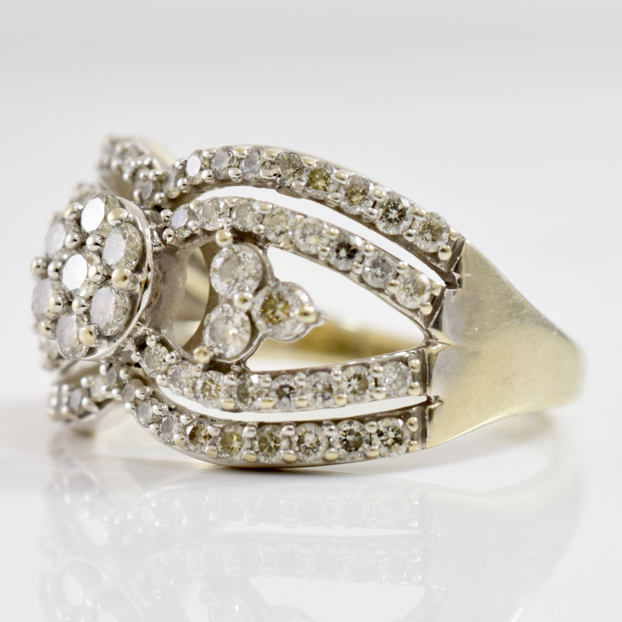 Wide Diamond Cluster Ring | 1.00 ctw SZ 6 |