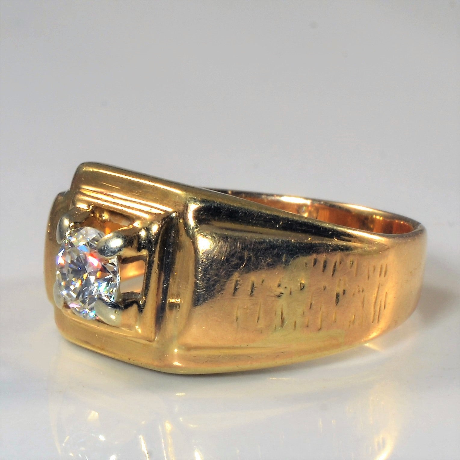Wide Solitaire Diamond Ring | 0.55ct | SZ 7.5 |