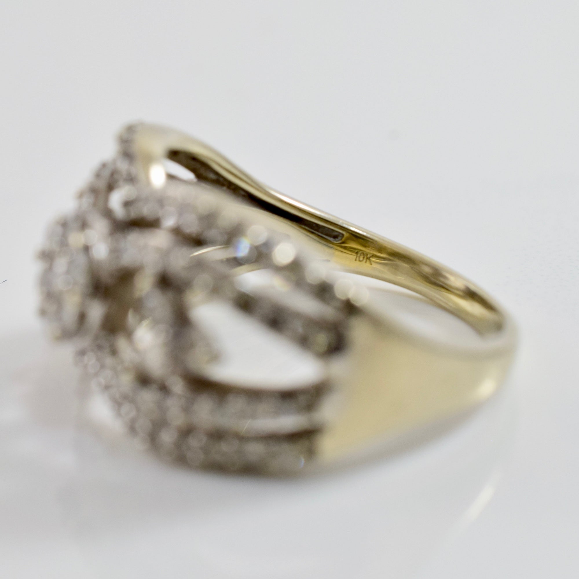 Wide Diamond Cluster Ring | 1.00 ctw SZ 6 |