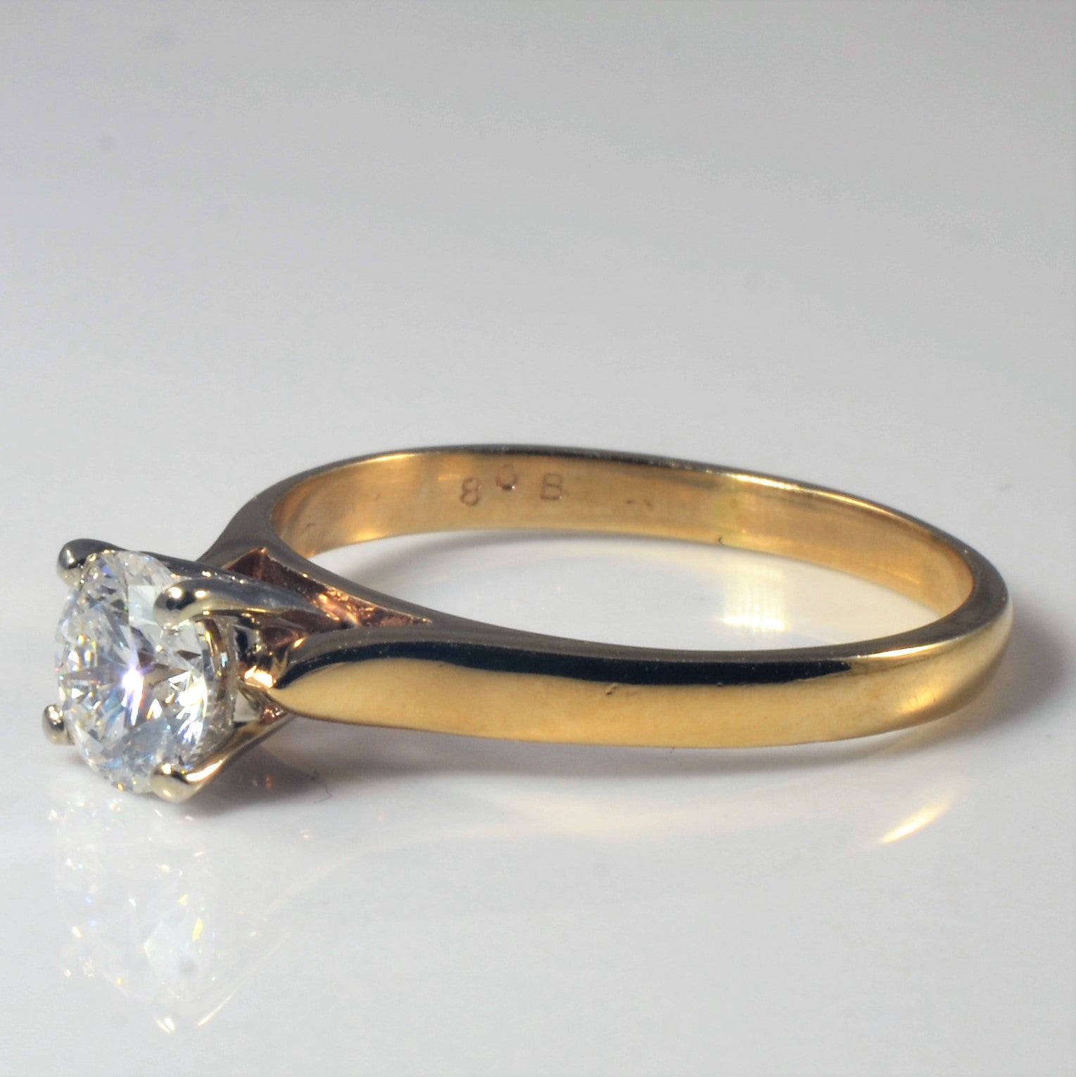 High Set Solitaire Diamond Ring | 0.78ct | SZ 7.5 |