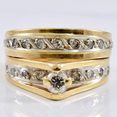 Engagement and Wedding Band Set | 0.28 ctw SZ 4.5 |