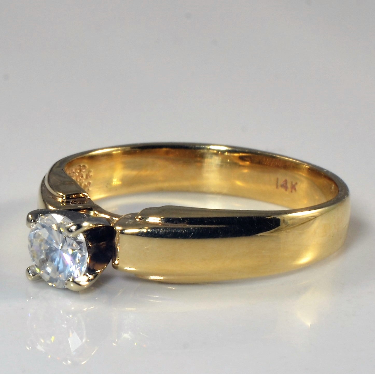 Yellow Gold Diamond Solitaire Ring | 0.45ct | SZ 8.5 |