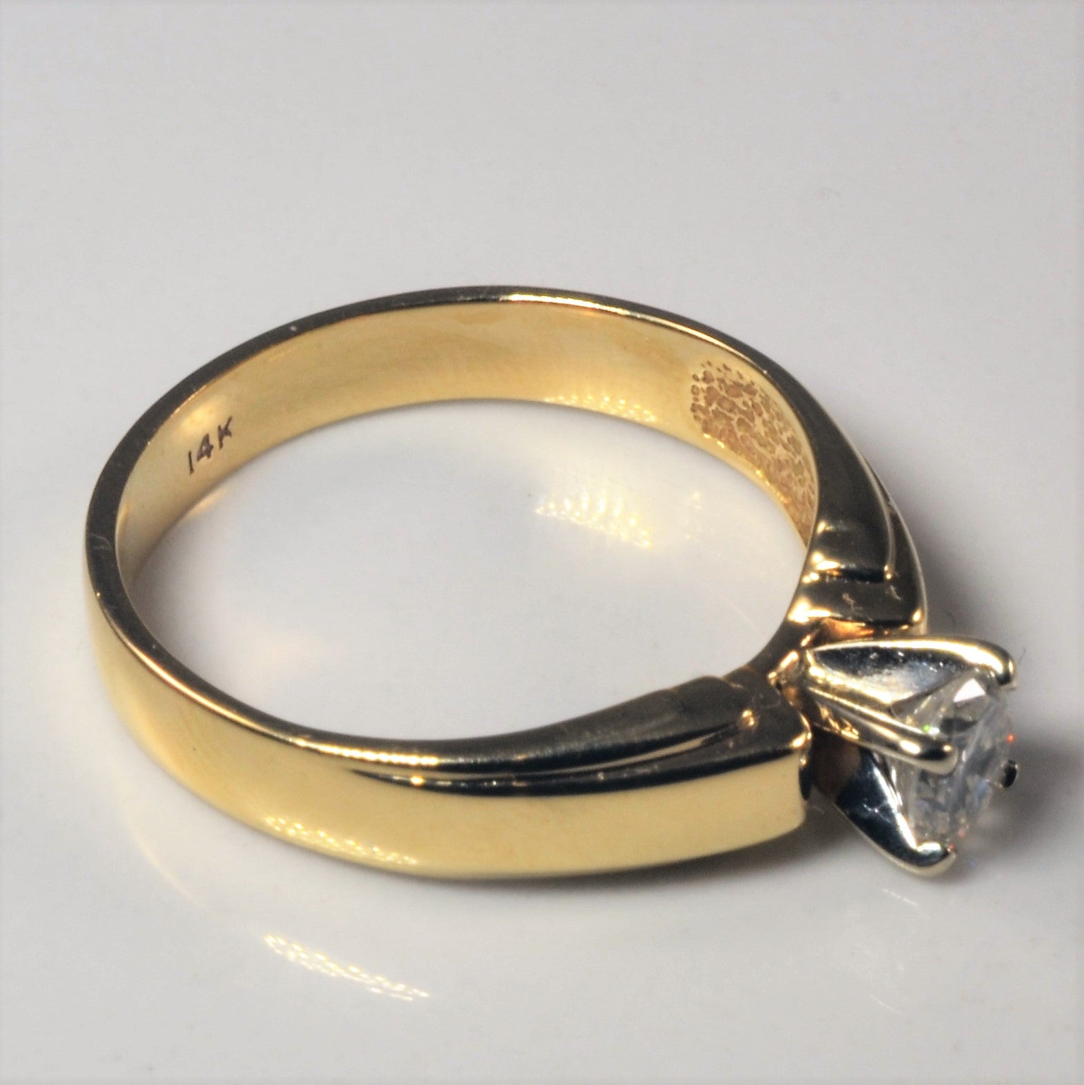 Yellow Gold Diamond Solitaire Ring | 0.45ct | SZ 8.5 |