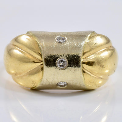 Cinched Gold Ring | 0.07 ctw SZ 6.25 |