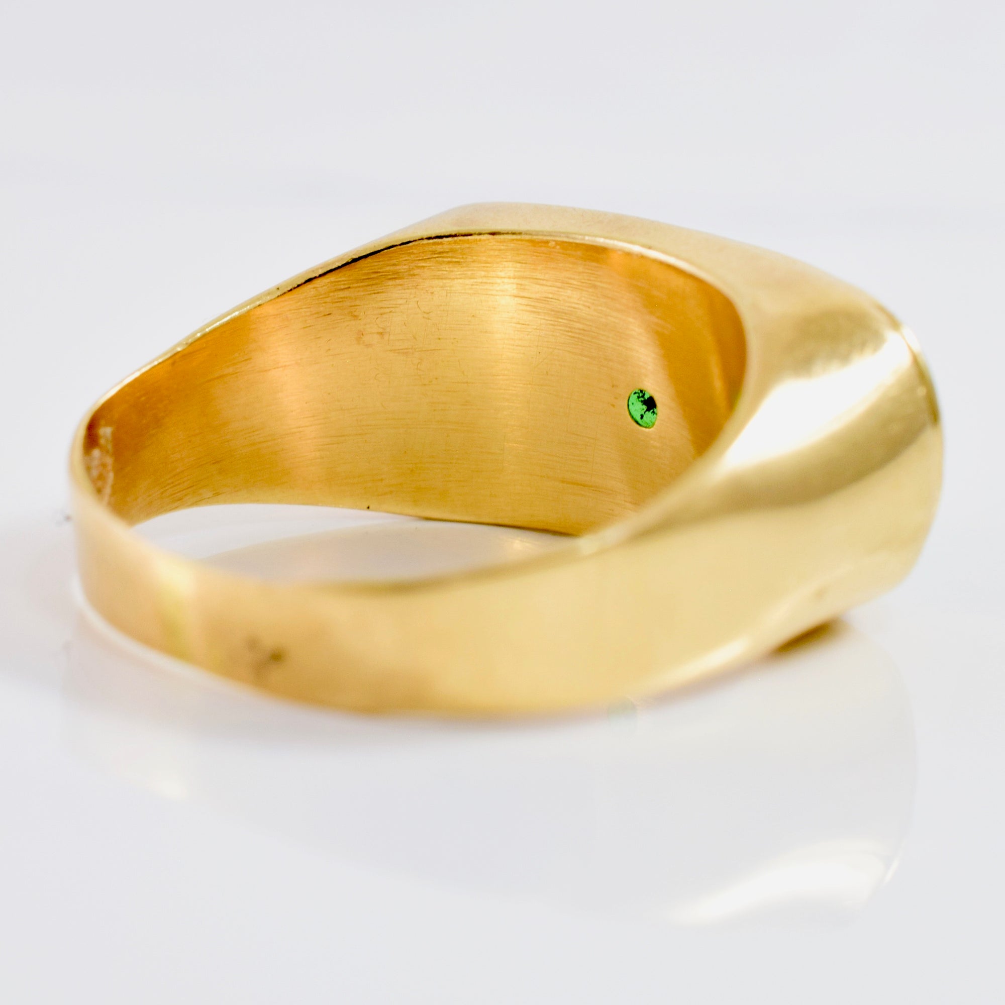 Large Bezel Set Jadeite Ring | SZ 10.75 |