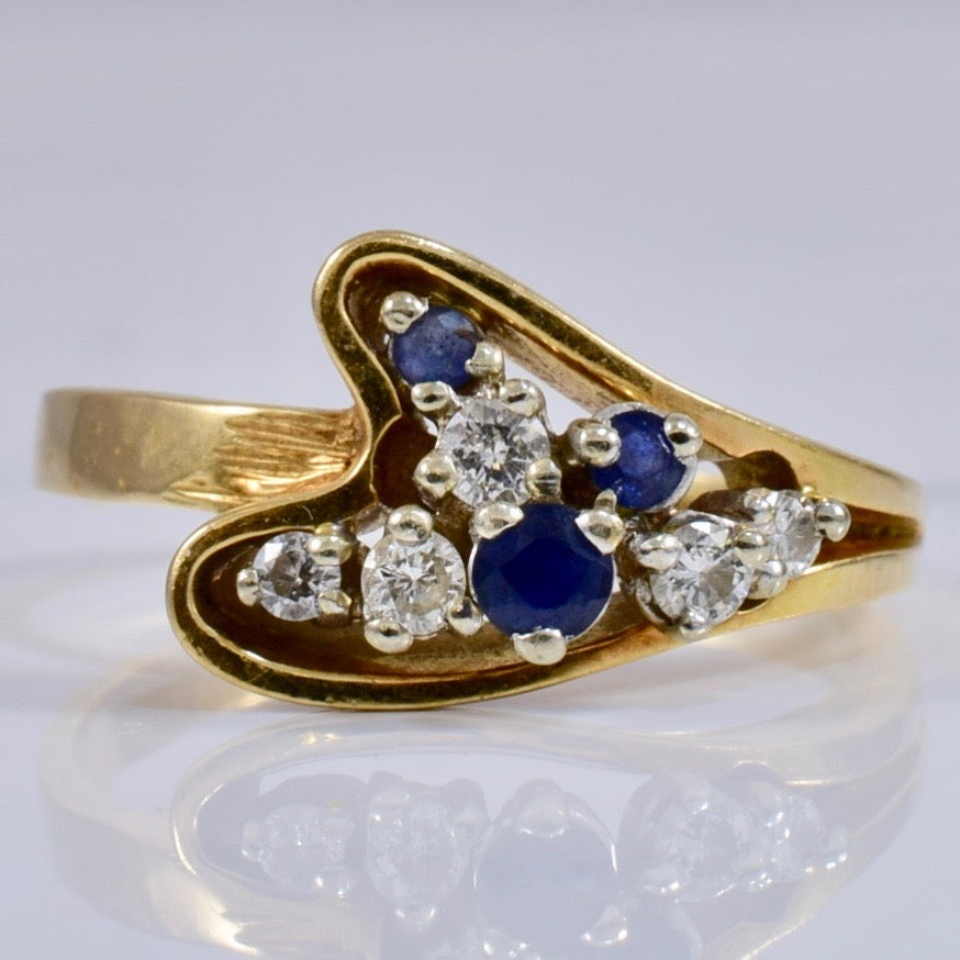 Sapphire and Diamond Ring | 0.17 ctw SZ 8.5 |