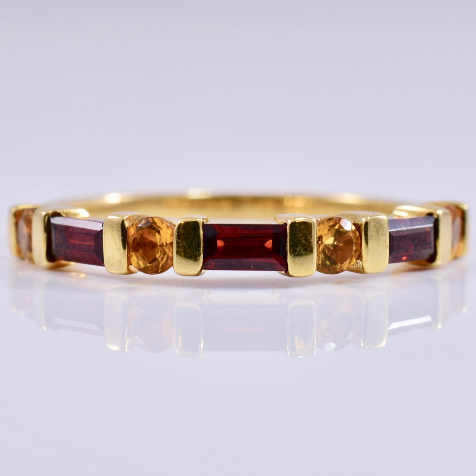 Garnet and Citrine Band | 0.60 ctw SZ 7 |