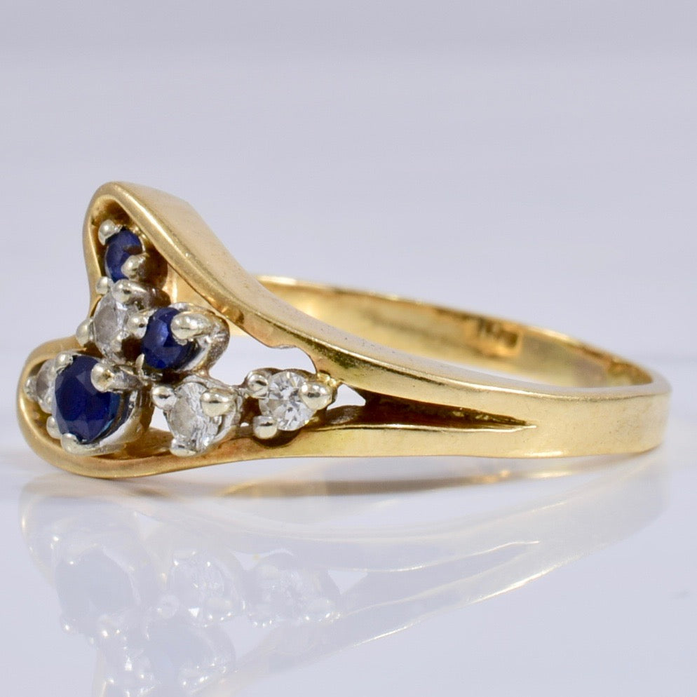 Sapphire and Diamond Ring | 0.17 ctw SZ 8.5 |