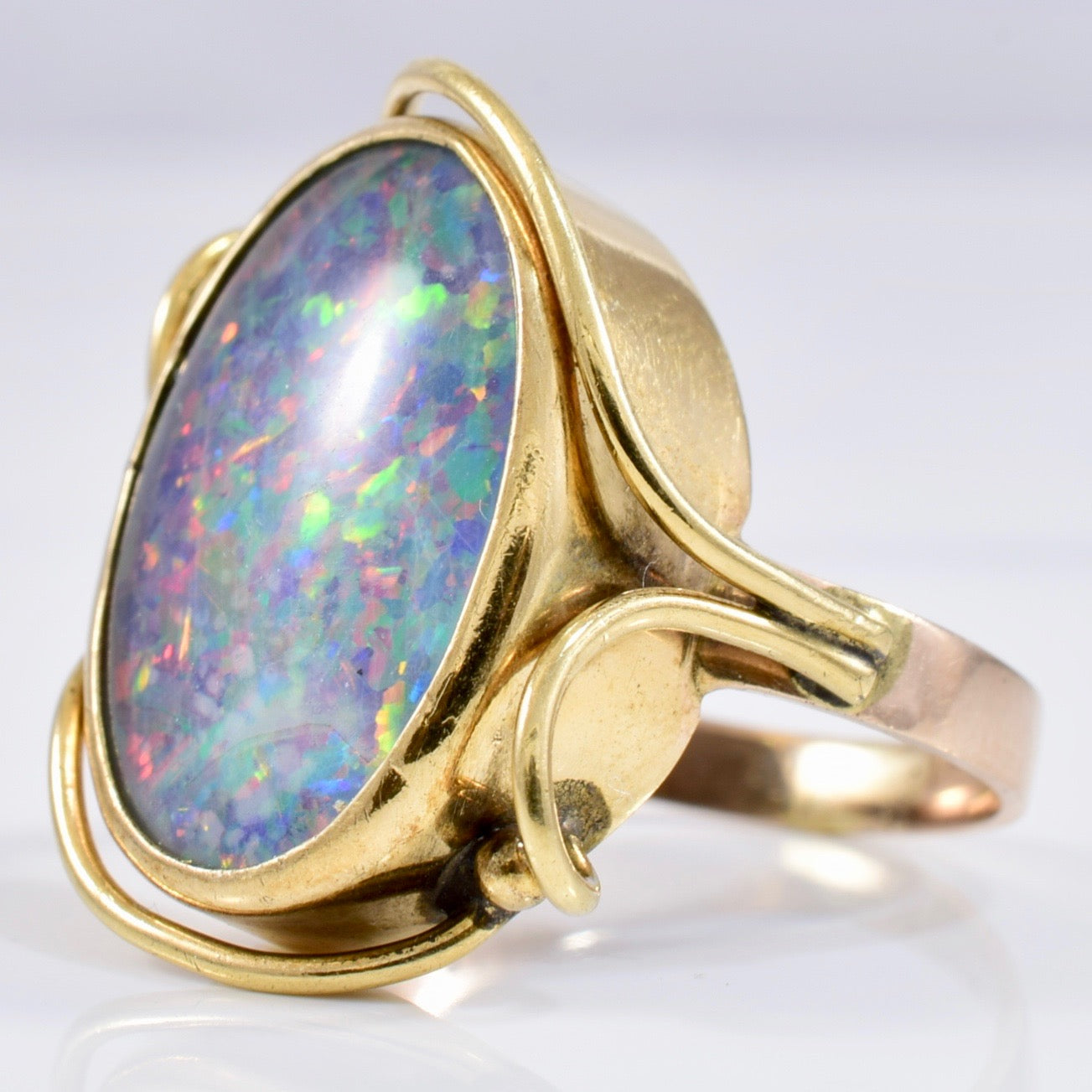 Bezel Set Opal Ring | 6.00 ct SZ 6.25 |