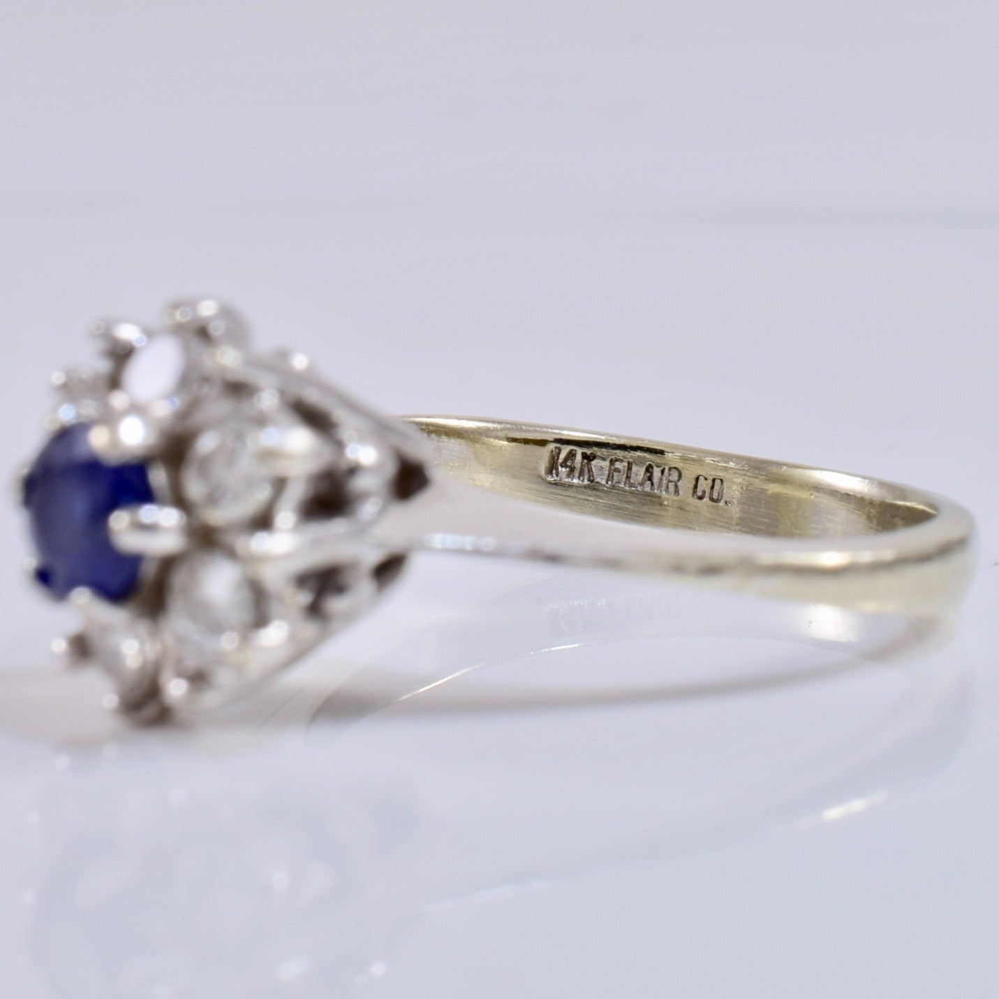 Sapphire and Diamond Cluster Ring | 0.30 ctw SZ 4.75 |