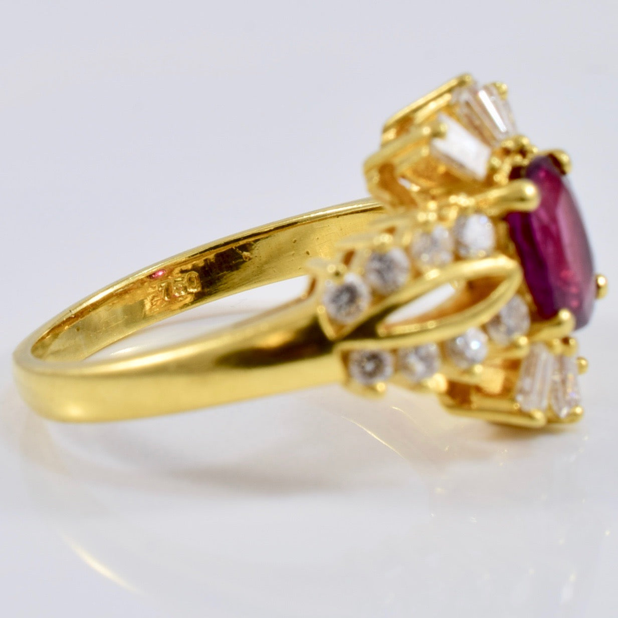 Vintage Ruby and Diamond Accent Ring | 0.50 ctw SZ 6 |