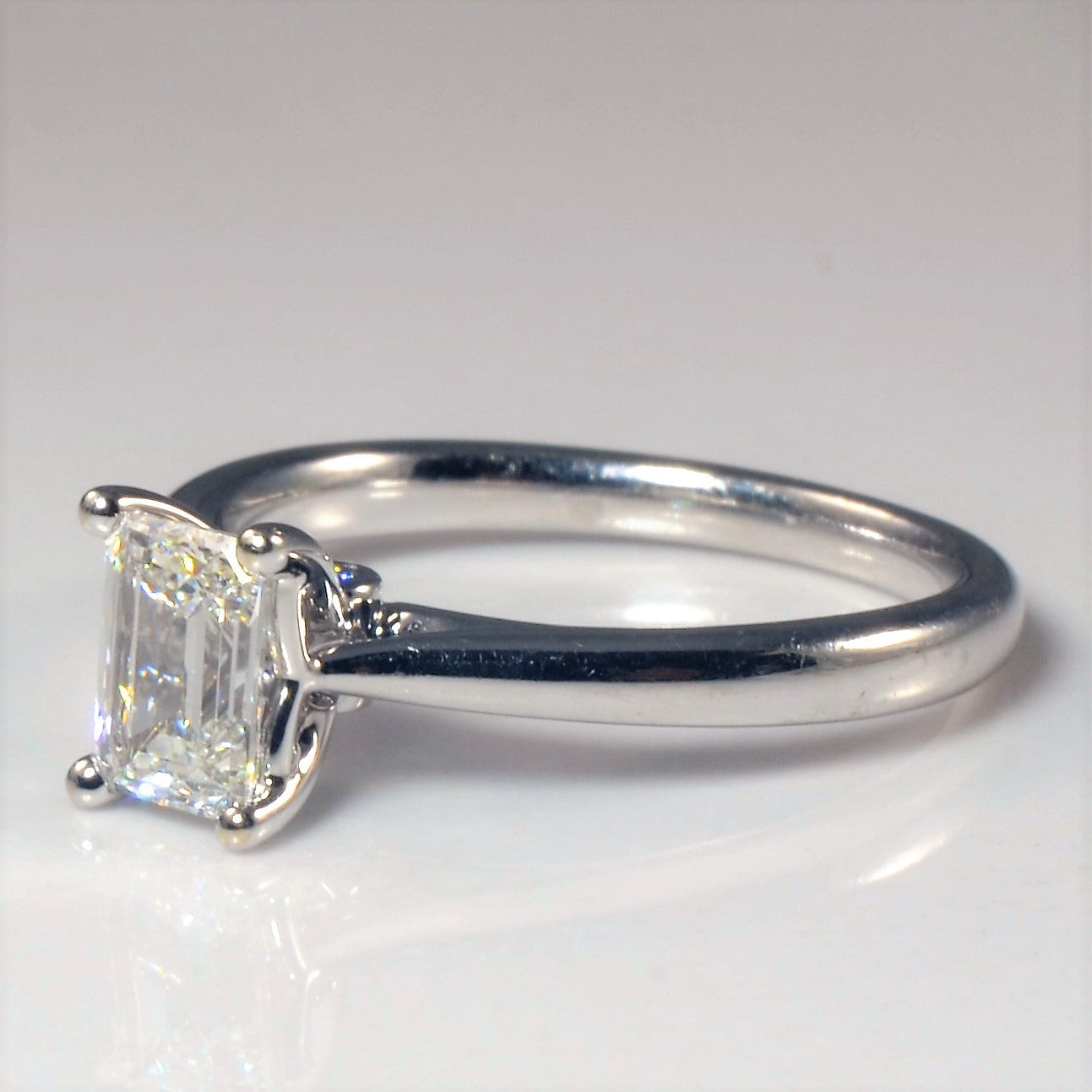 'Birks' 1879 Emerald Cut Solitaire Engagement Ring | 0.73ctw | SZ 5.5 |