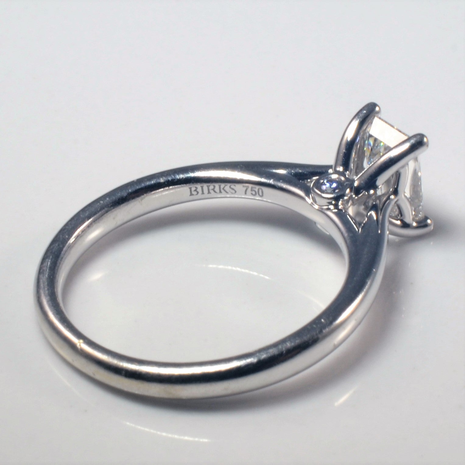 'Birks' 1879 Emerald Cut Solitaire Engagement Ring | 0.73ctw | SZ 5.5 |