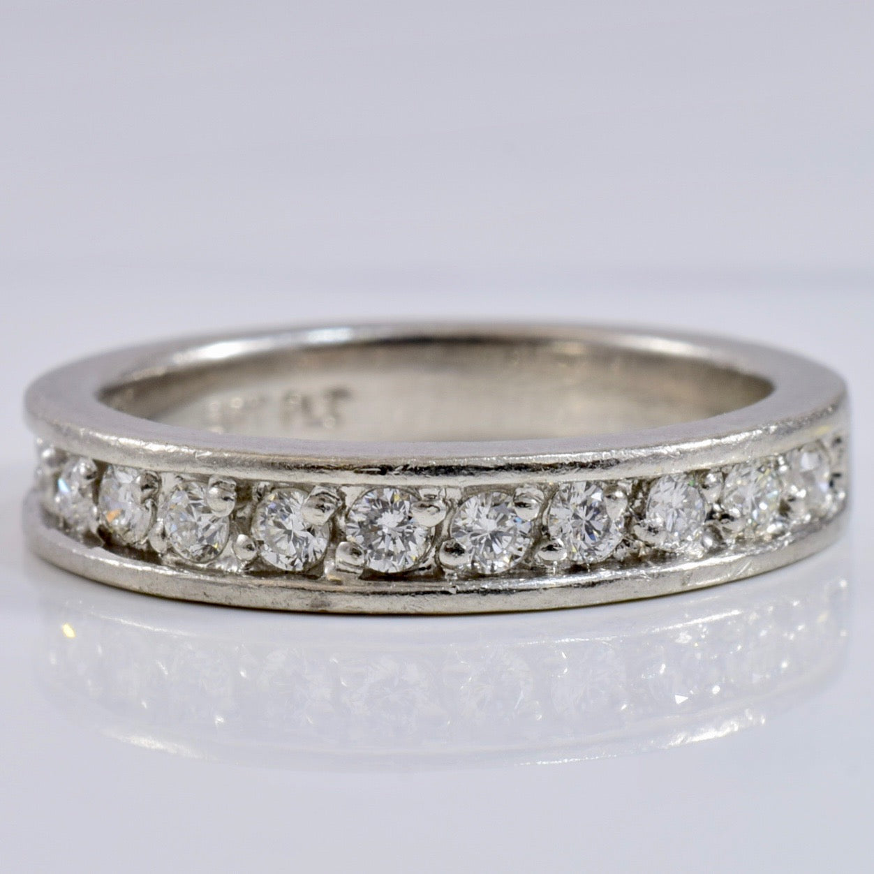 Platinum Channel Set Diamond Band | 0.34 ctw SZ 6 |