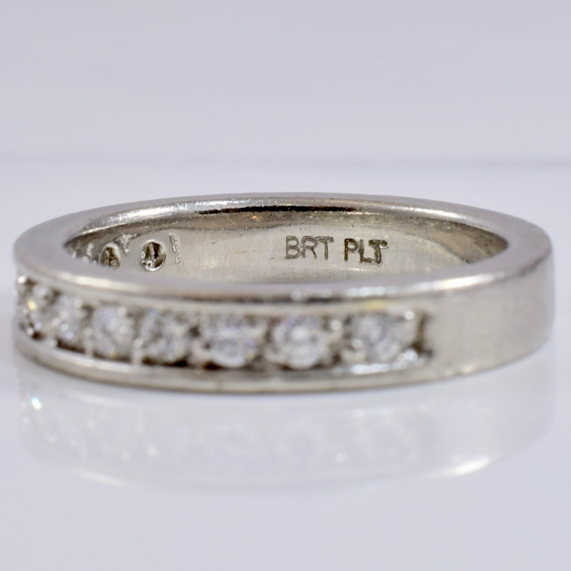 Platinum Channel Set Diamond Band | 0.34 ctw SZ 6 |