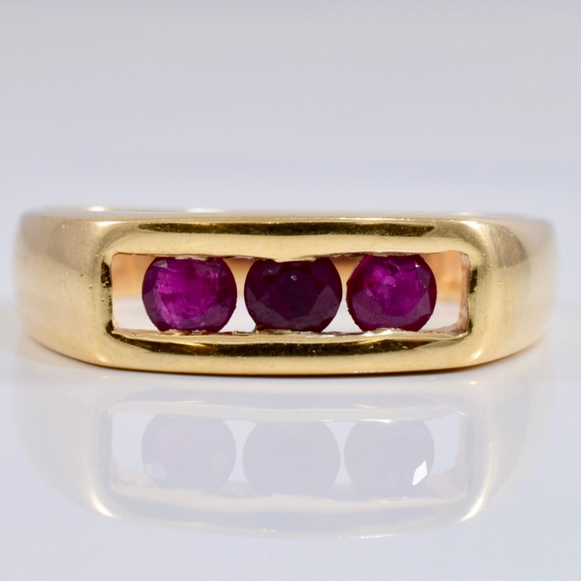 Channel Set Ruby Ring | 0.36 ctw SZ 5 |