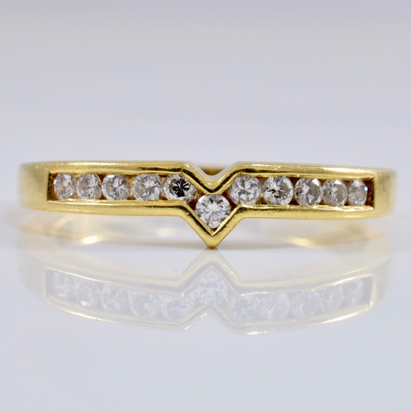 Chevron Diamond Ring | 0.16 ctw SZ 5 |