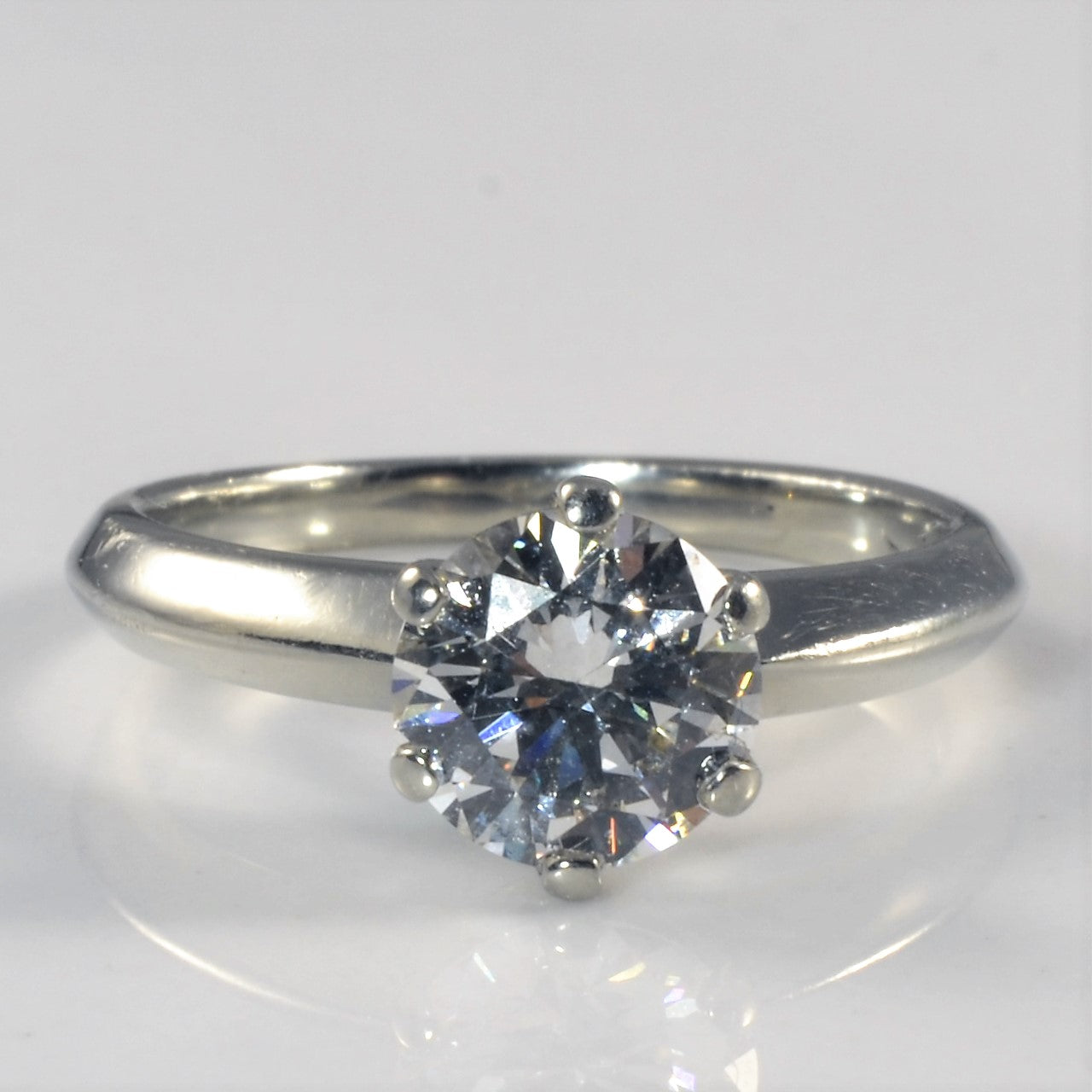 Knife Edge Solitaire Diamond Engagement Ring | 1.10ct | SZ 5 |