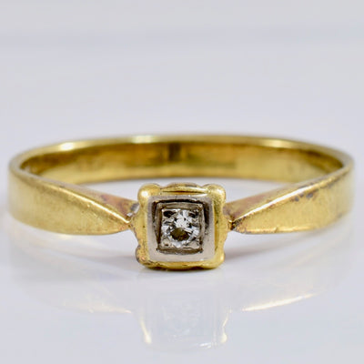 Bezel Set Diamond Ring | 0.03 ct SZ 6.75 |
