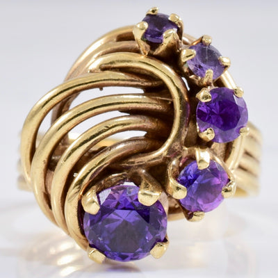 Amethyst Knot Ring | 1.33 ctw SZ 8 |
