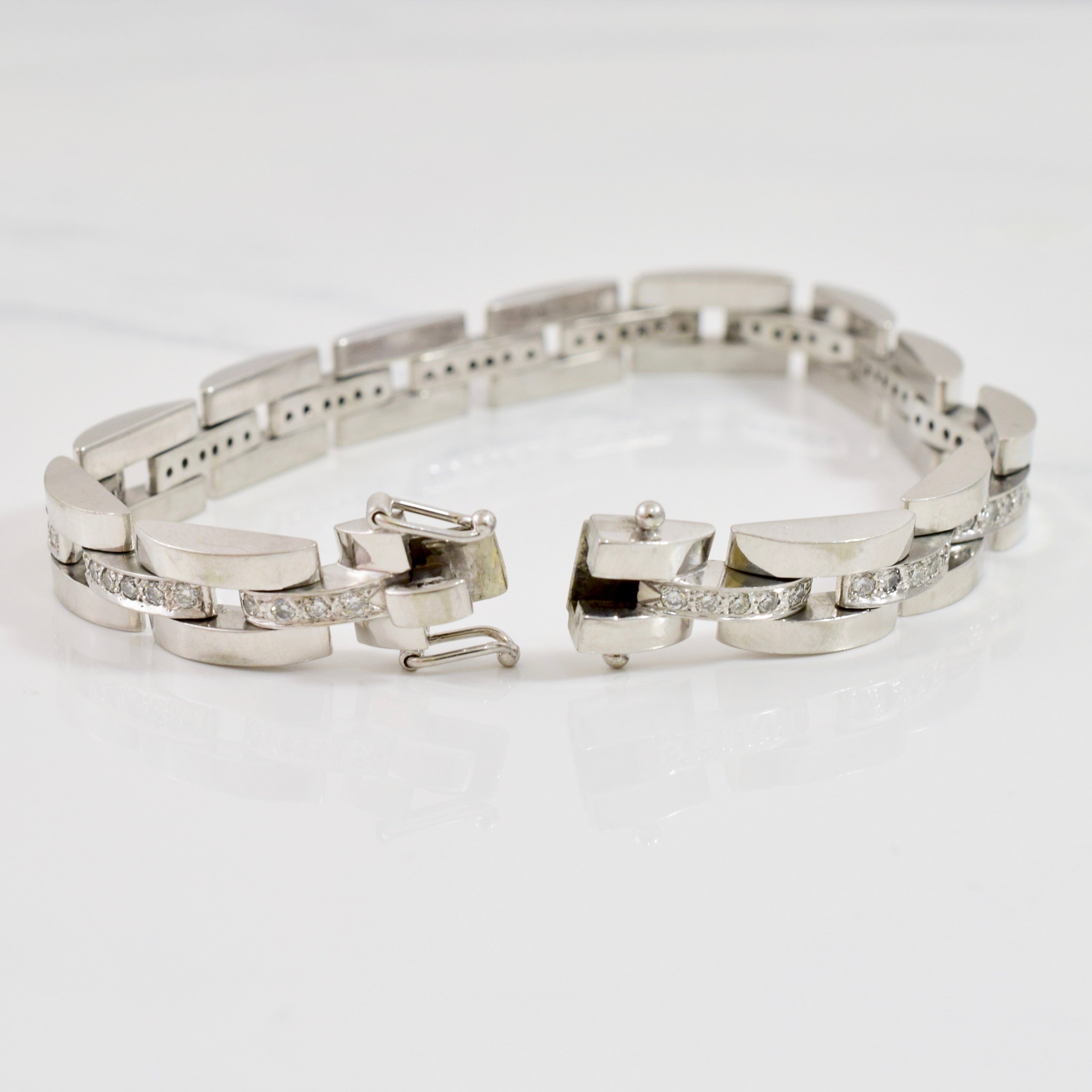 Square Link Bracelet | 1.50 ctw SZ 7.5" |