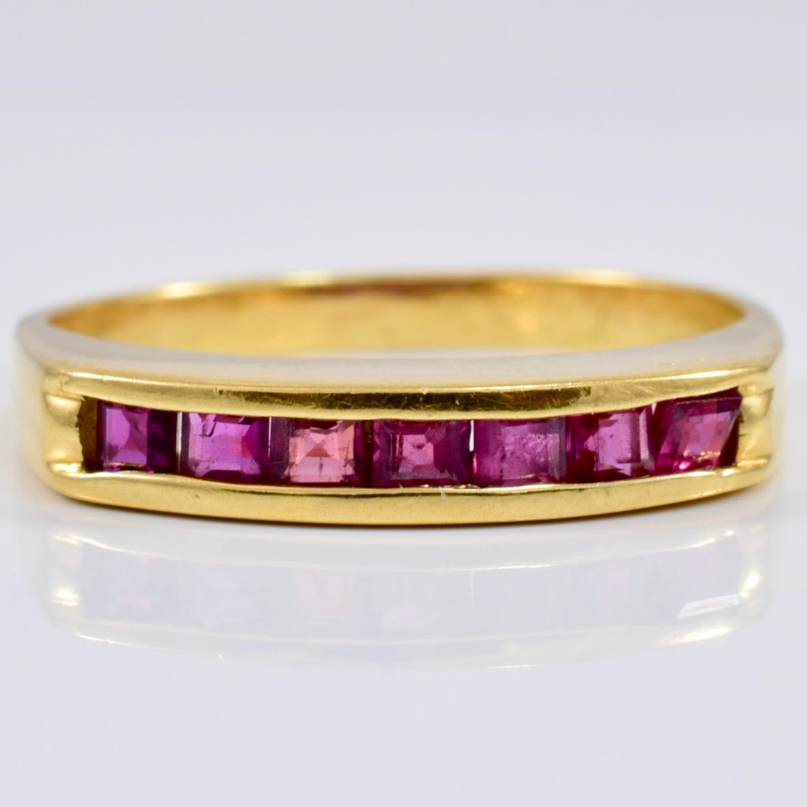 Channel Set Ruby Ring | 0.49 ctw SZ 7 |