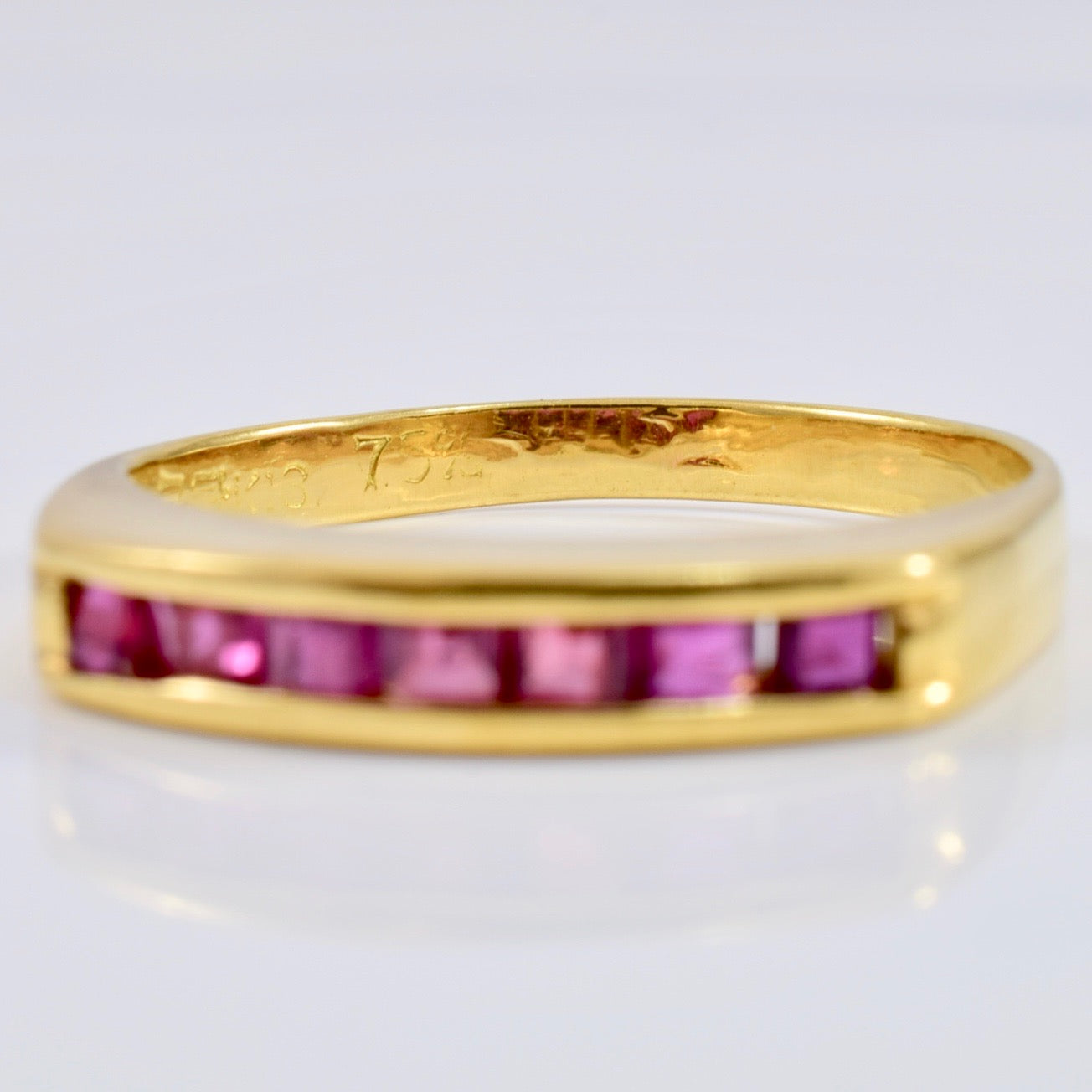 Channel Set Ruby Ring | 0.49 ctw SZ 7 |