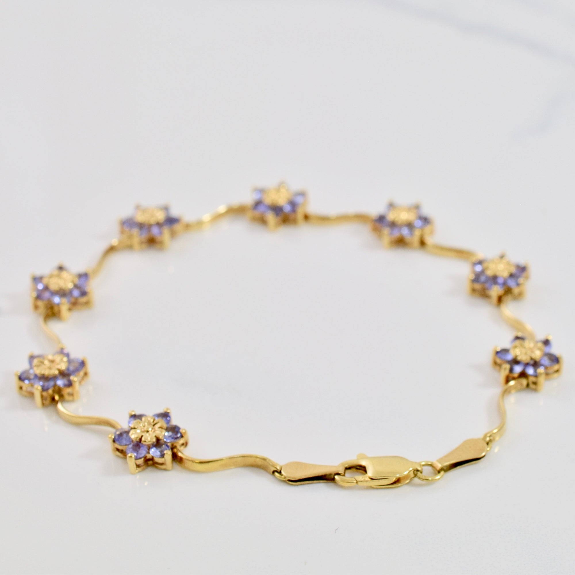 Floral Tanzanite Bracelet | SZ 7.5