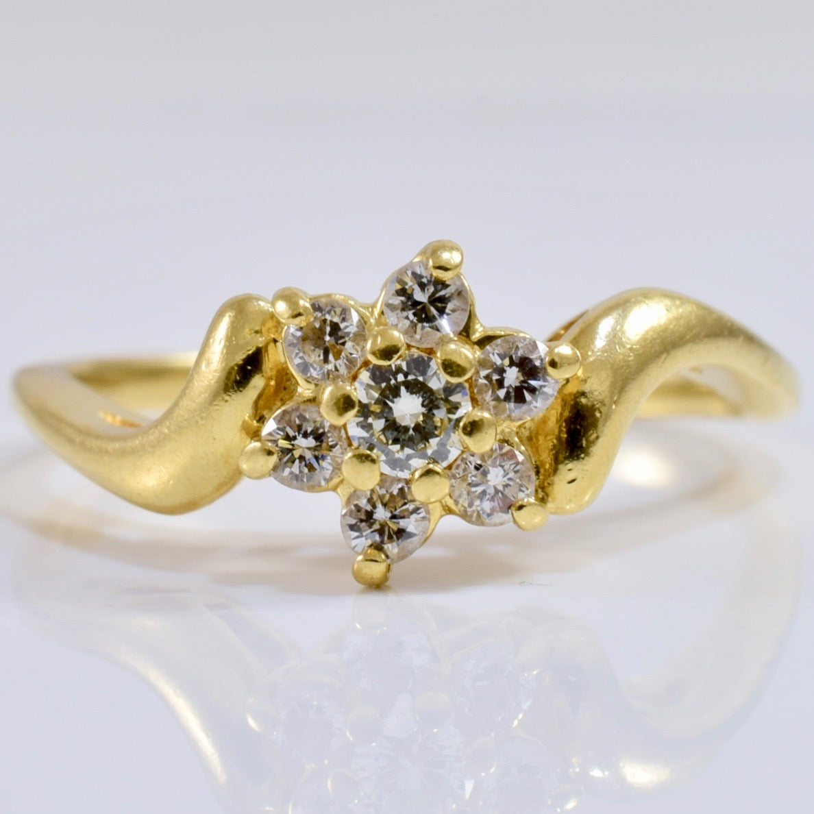 Diamond Cluster Bypass Ring | 0.18 ctw SZ 4.25 |