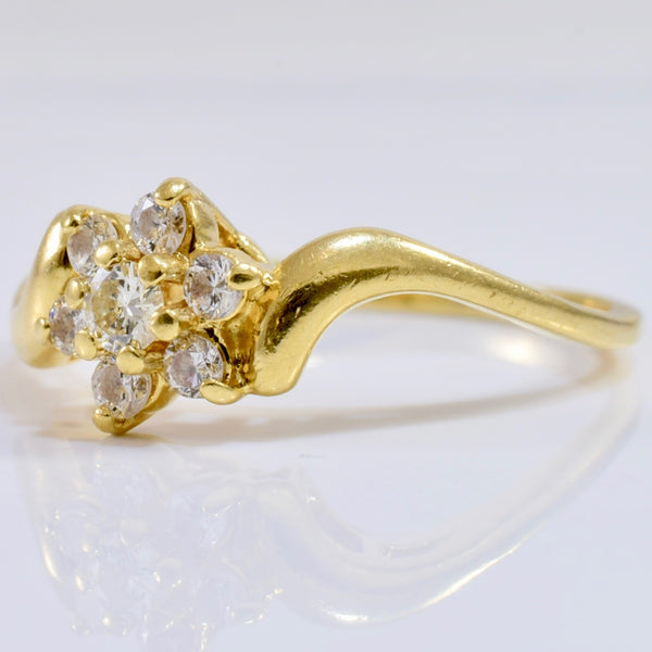 Diamond Cluster Bypass Ring | 0.18 ctw SZ 4.25 |