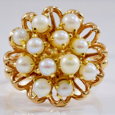 High Set Vintage Pearl Ring | SZ 7.75 |