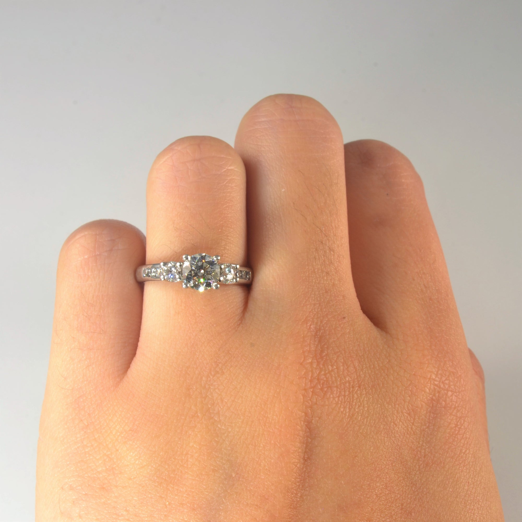 Three Stone Diamond Engagement Ring | 1.03ctw | SZ 5.5 |