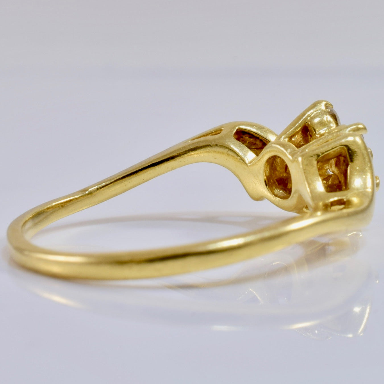 Diamond Cluster Bypass Ring | 0.18 ctw SZ 4.25 |