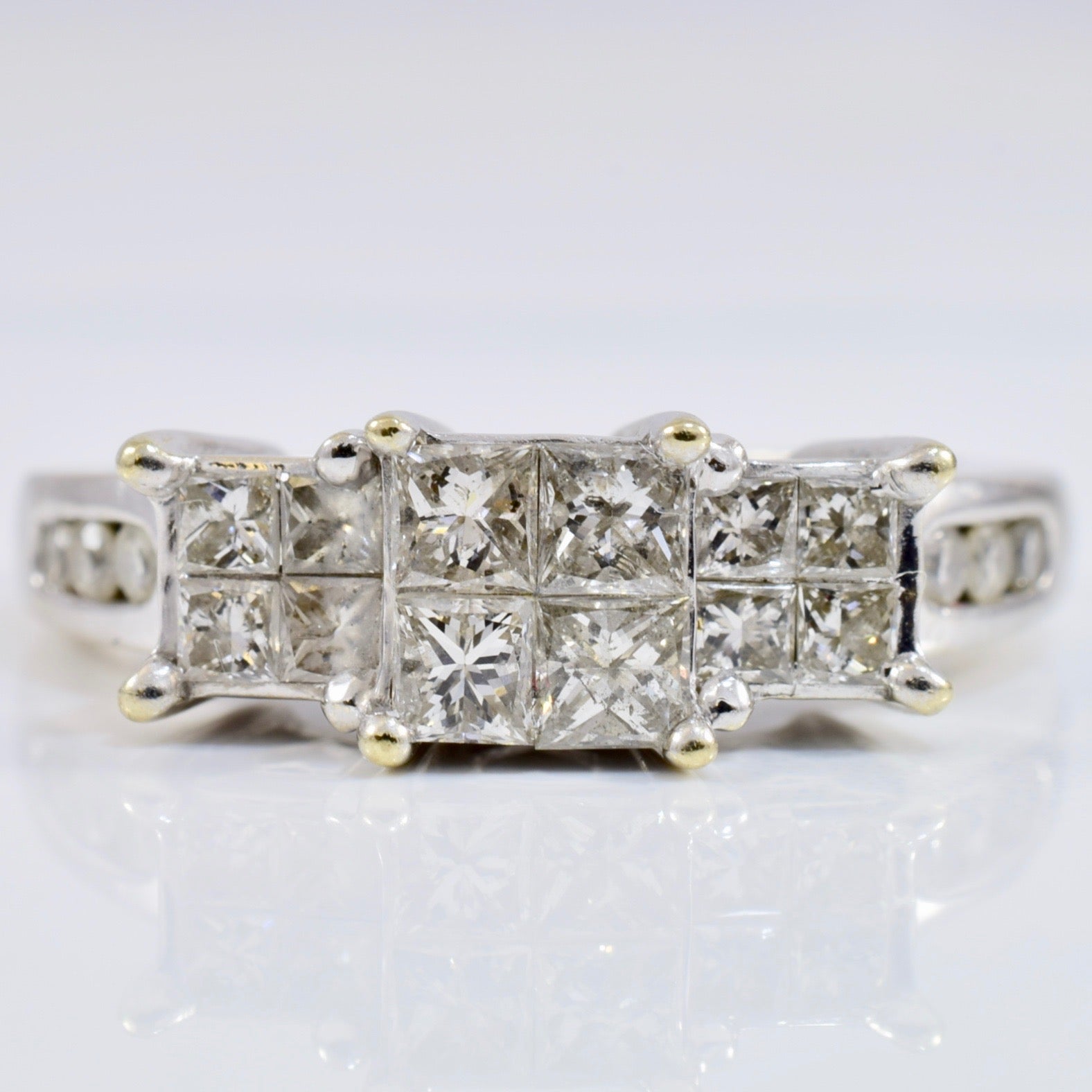 Princess Cut Diamond Engagement Ring | 0.88 ctw SZ 7 |