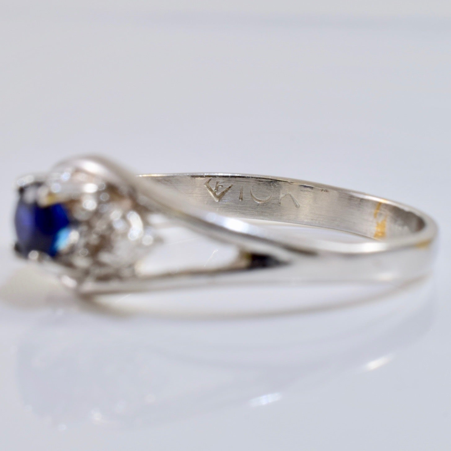 Petite Diamond and Sapphire Ring | 0.01 ctw SZ 3.75 |