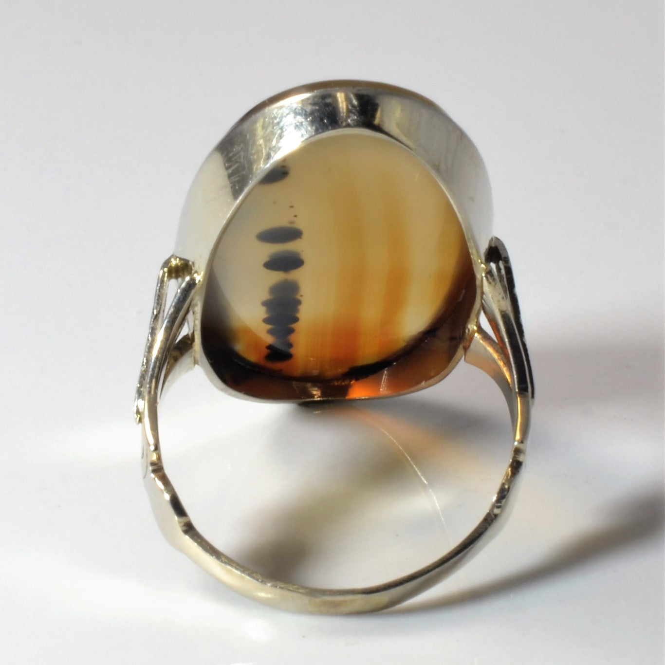 Banded Agate Cocktail Ring | 12.00ct | SZ 7.25 |