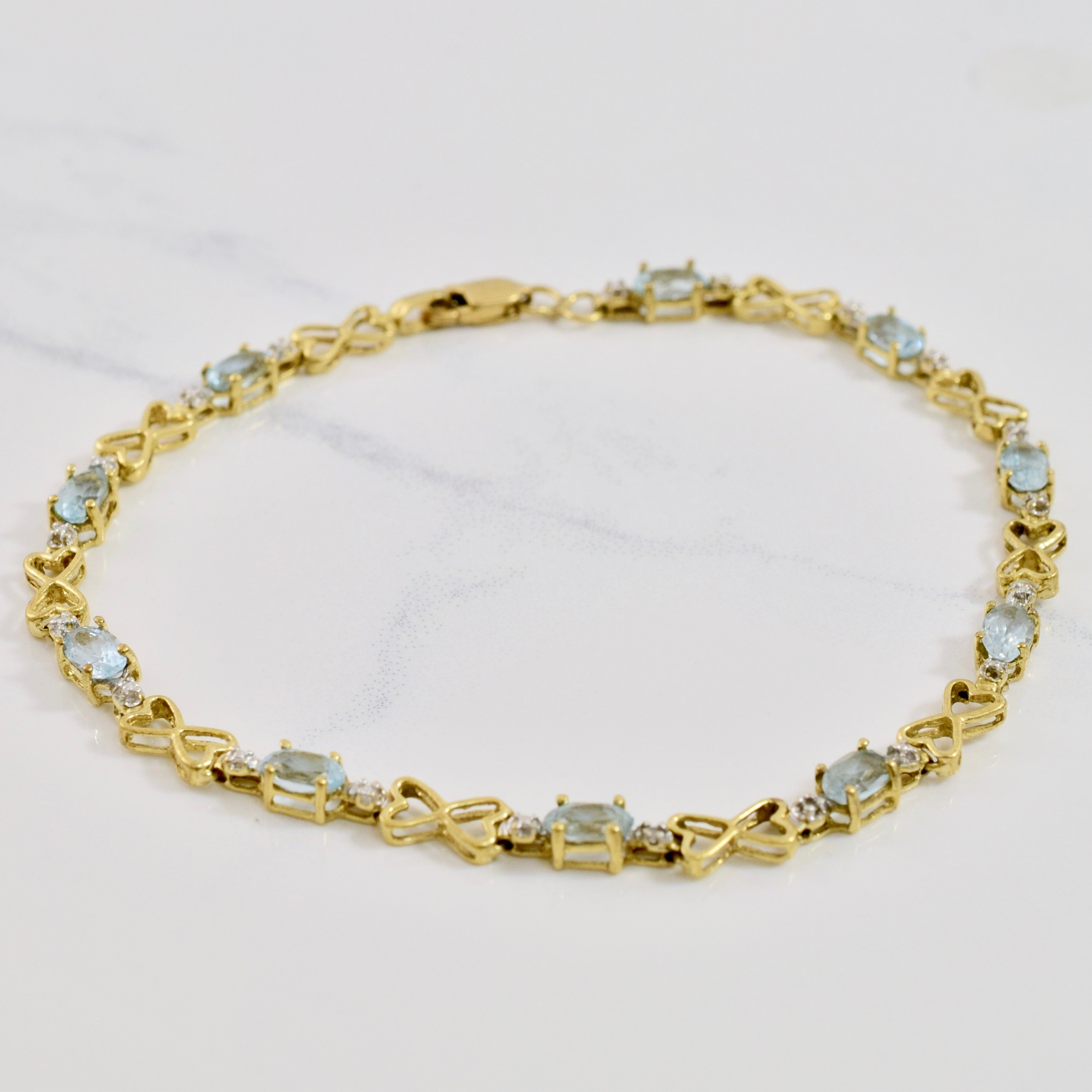 Aquamarine Tennis Bracelet | SZ 7.5" |