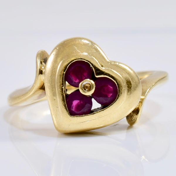 Bypass Ruby Heart Ring | SZ 4 |