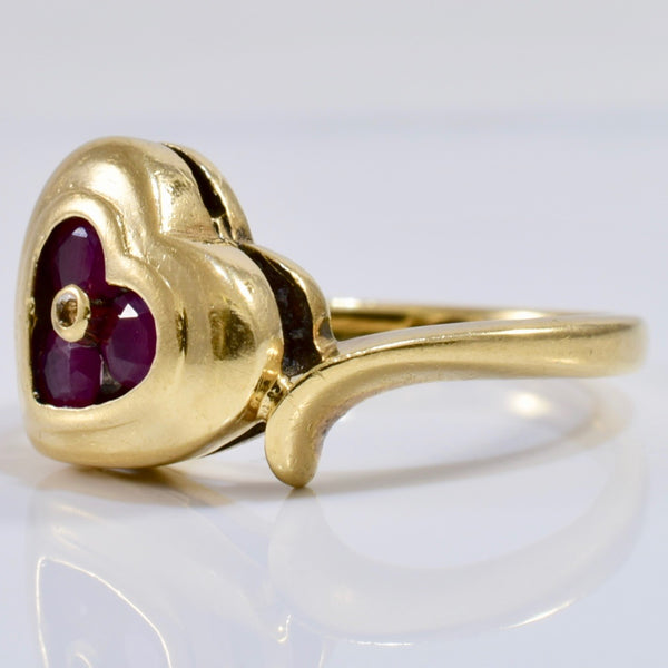 Bypass Ruby Heart Ring | SZ 4 |