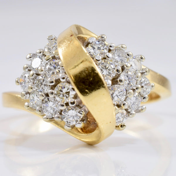 Bypass Diamond Cluster Ring | 0.54 ctw SZ 6 |