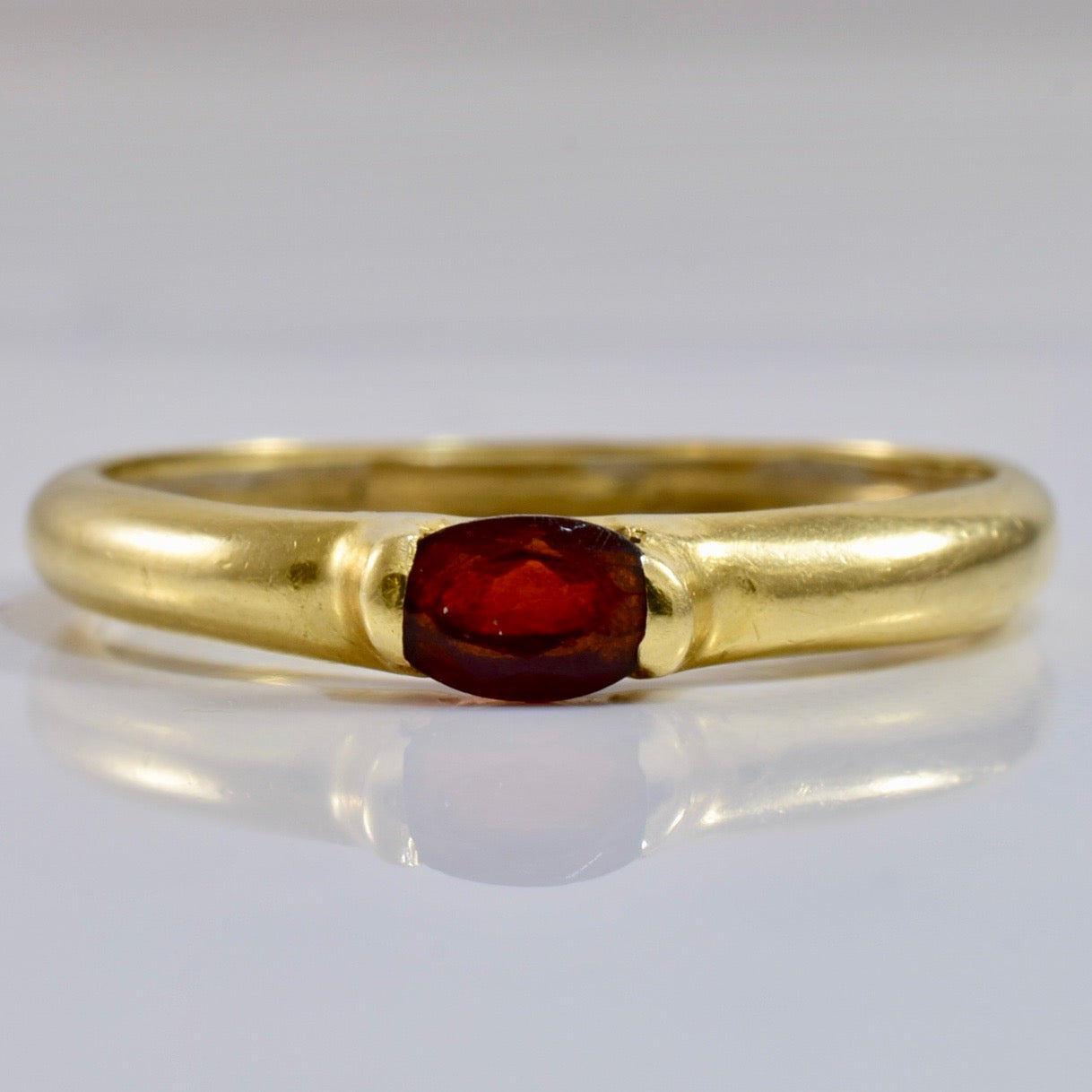 Solitaire Garnet Ring | SZ 6.75 |