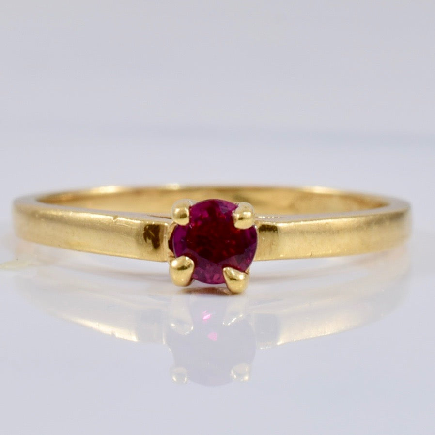 Solitaire Purple Sapphire Ring | 0.15 ct SZ 3 |