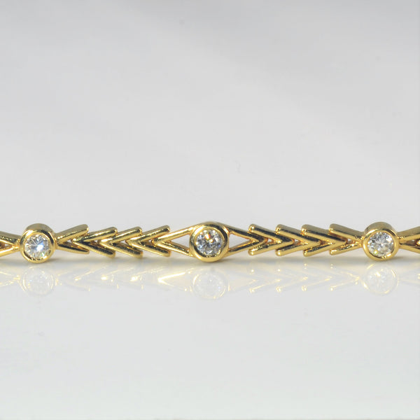 Bezel Set Diamond Bracelet | 0.70ctw | 6